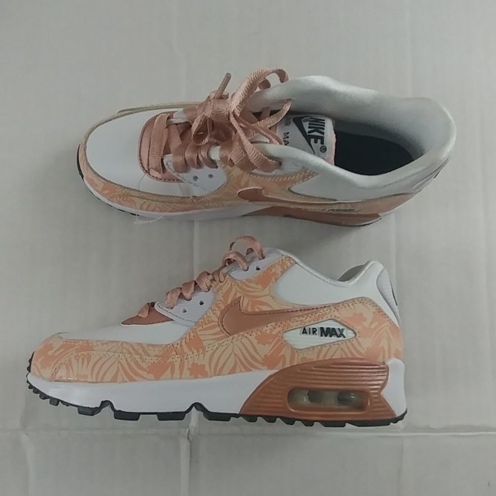 Boys Nike Air Max 90 Leather Sneakers Youth Kids